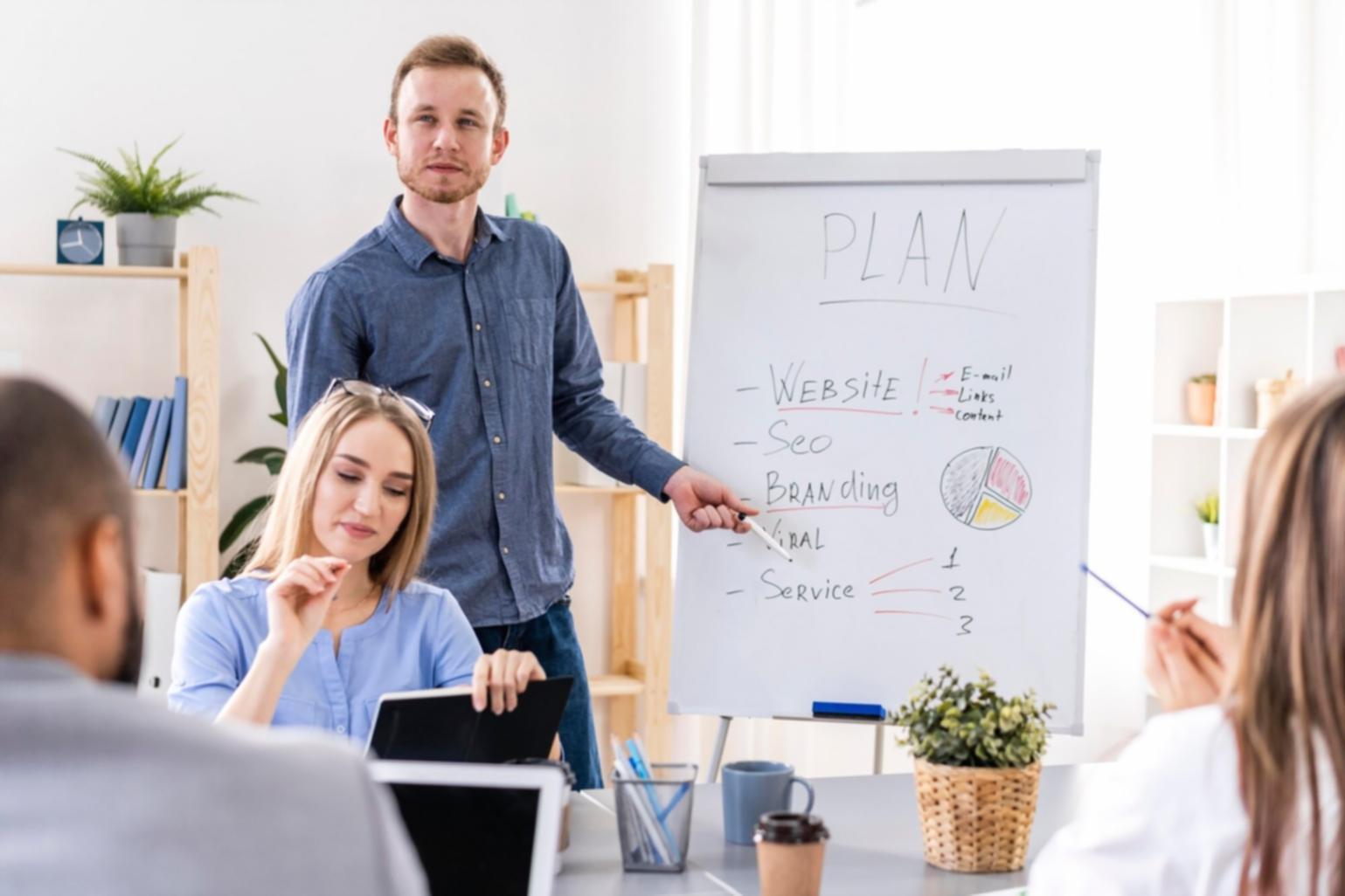 Workshop participants collaborating on budget planning exercises